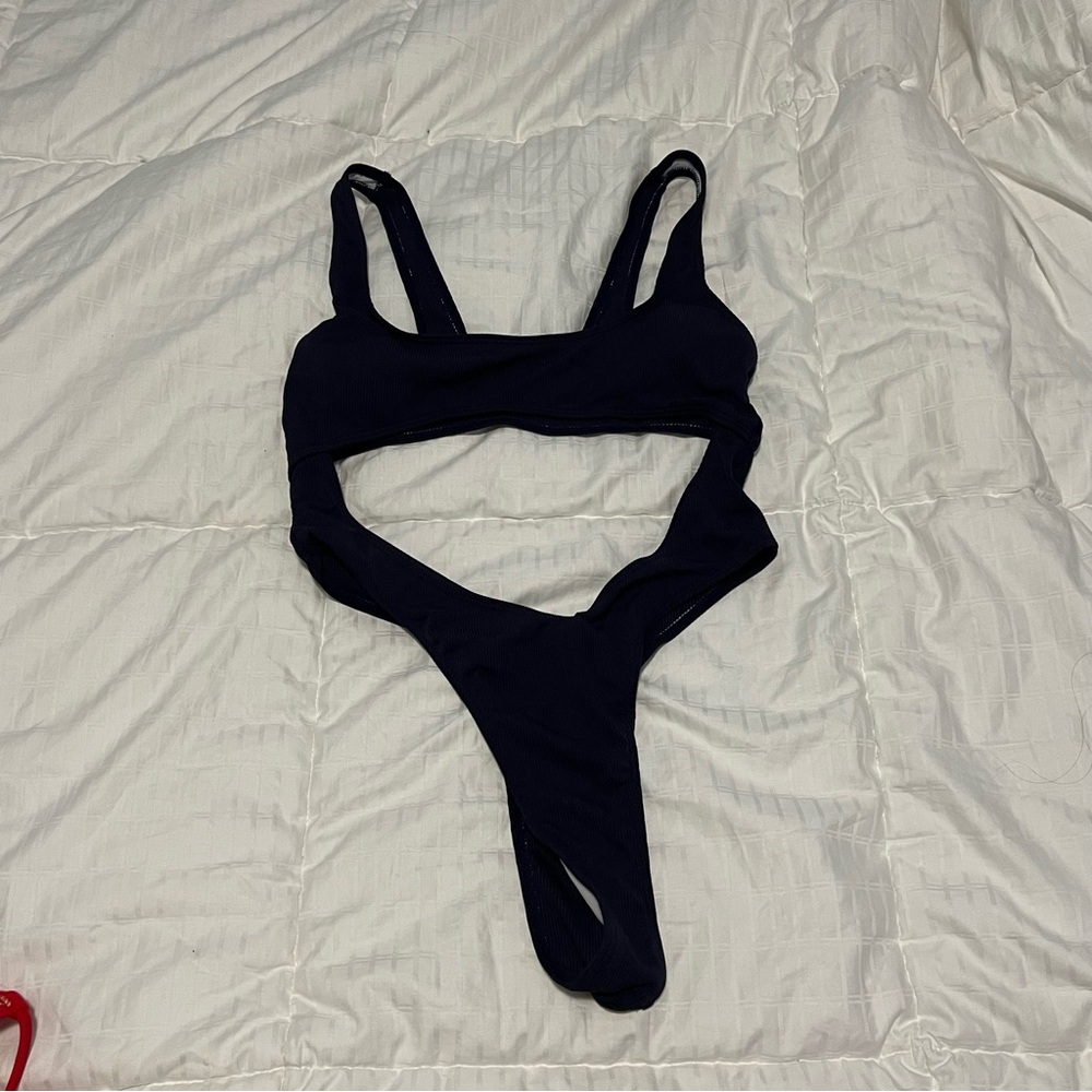Navy Cutout One Piece